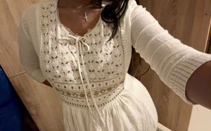 Elegant White Embroidered Gown