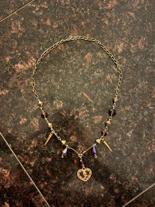 Heart Pendant Beaded Necklace