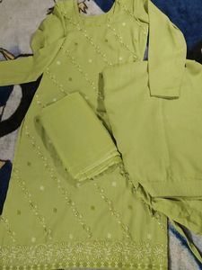 Fully Embedded Panjali Suit With Pure Dupatta