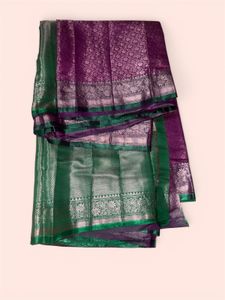 Elegant Purple Banarasi Silk Saree