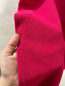 Fuschia Pink Bodycon Dress With A Slit