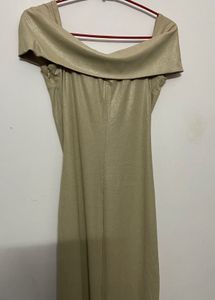 Elegant Off-Shoulder Shimmer Dress