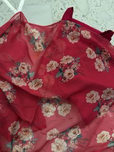 Vibrant Pink Floral Kurta Set