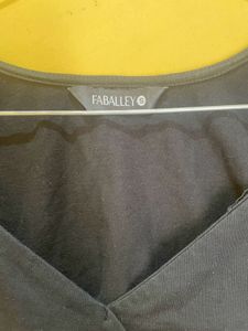 FabAlley Black Wrap Crop Top