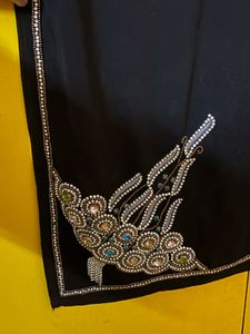 Elegant Black Embellished Maxi Dress