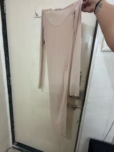 Elegant Beige Maxi Dress