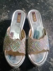 New Look Silver Embellished Heels