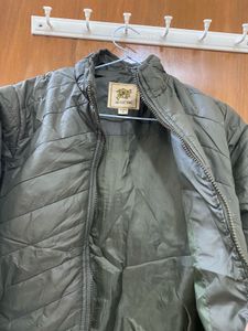 Stylish Olive Green Padded Jacket