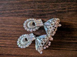 Stunning Jhumka Earrings with Crystals
