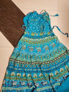 Bohemian Elephant Print Maxi Dress