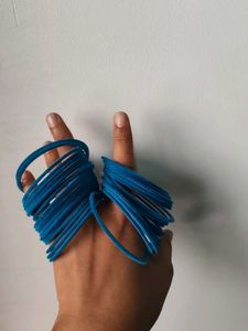 Vibrant Blue Bangles (Set)