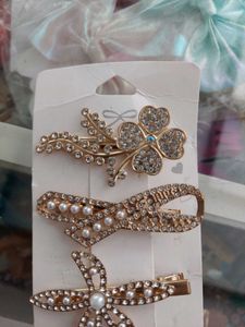 Sparkling Floral Hair Clips (Set of 5)