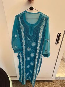 Elegant Blue Chikankari Kurta
