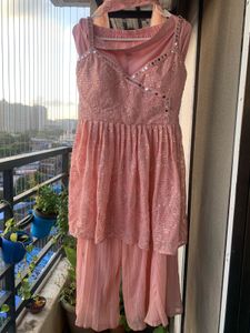 Elegant Pink Embroidered Kurta Set