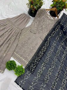 Embroidered Kurta Set with Dupatta
