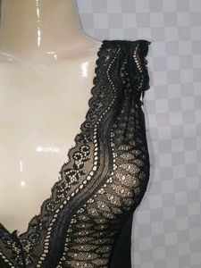 (1050)Black Mesh Bodysuit