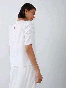 Wardrobe by Westside White Dane Cotton Top