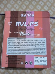 RVLIPS The Nude Edition Lipsticks
