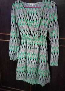 Stylish Printed Wrap Dress
