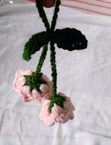 Crochet Cherry Blossom Charm
