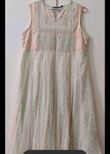 Elegant Cream Ethnic Gown