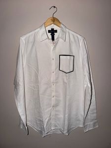 Zara White Pocket Designer Shirt