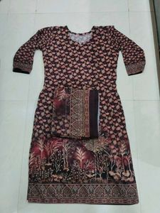 Printed Kurta Set with Dupatta