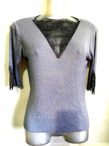 🔥Buy 1, Get 1 Free🔥Sparkling Diamond Mesh Top