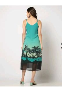 Tropical Palm Print Dress