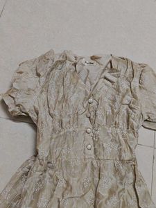 Price Drop alert Elegant Beige stylish frock