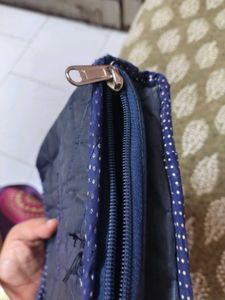 Quilted Pouch with Floral Applique