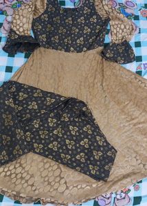 Gray Soft Kanchoi Fabric Anarkali