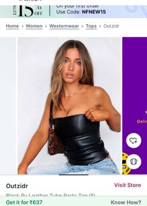 leather tube top