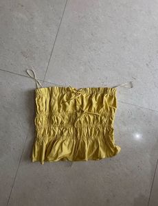 Smocked Yellow Tube Top