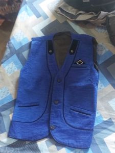 Blue Ethnic Waistcoat for Men