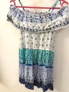 Boho Off-Shoulder Tiered Dress