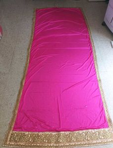 Stunning Pink Duppatta 4 Lahenga with Golden Bor
