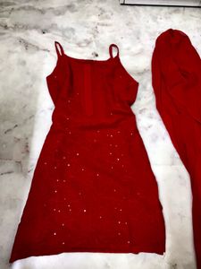 red chikankari sharara set❤️