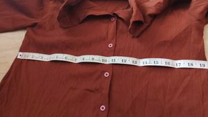brown Womens Zara shirt