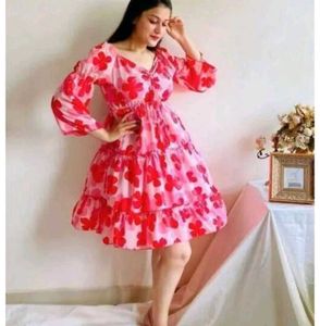 Floral Print Mini Dress