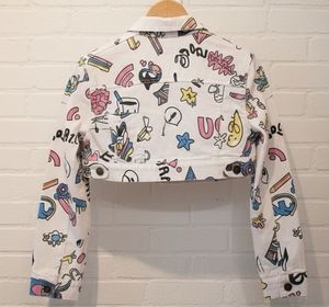 ✨Girls' Printed Short Denim Jacket
