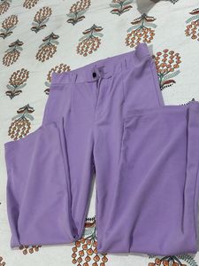 Purple Wide Leg Trousers