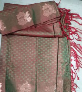Double Shade copper saree (rare Collection )