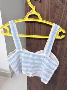 Crochet Bralette with Flower Design
