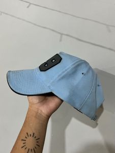 Light Blue Baseball Cap with Black Lettering