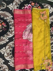 Beautiful Pink & Yellow dupattas…. FOR SALE🗯️🔥🔥