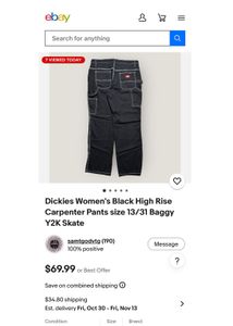 Dickies Black Carpenter Pants