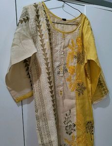 Yellow Asthetic Kurta