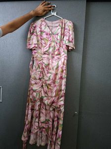 Elegant Premium Floral Print Wrap Dress