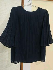 Stylish Flared Navy Blouse 💐